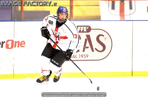 2019-01-19 Hockey Milano RossoBlu U13-Aosta Gladiators 0442 Andrea Quaglia